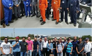 סטודנטים משנה א' במחלקה להנדסת אנרגיית גז ונפט מבקרים במתקן קבלת הגז של חברת נובל אנרג'י באשדוד.